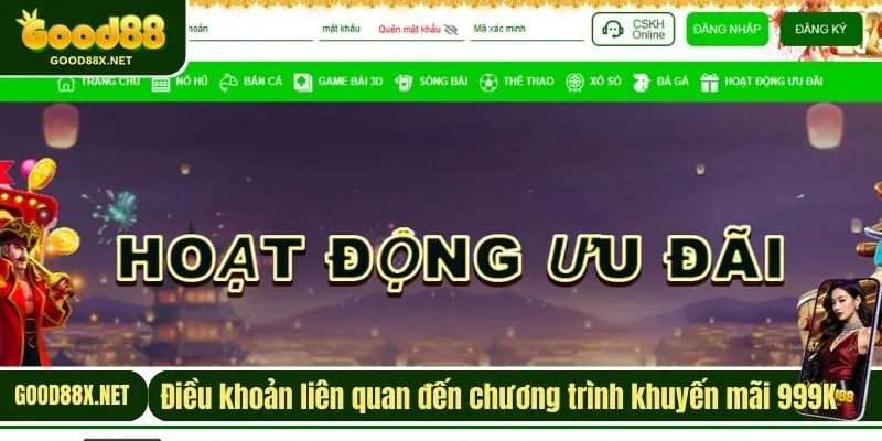 Điều khoản liên quan đến chương trình khuyến mãi 999K