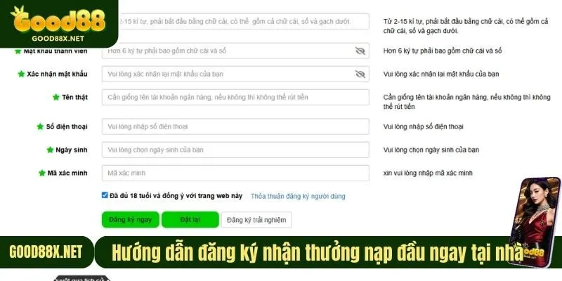 Hướng dẫn đăng ký nhận thưởng nạp đầu ngay tại nhà 