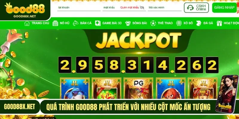 Quá trình GOOD88 phát triển với nhiều cột mốc ấn tượng