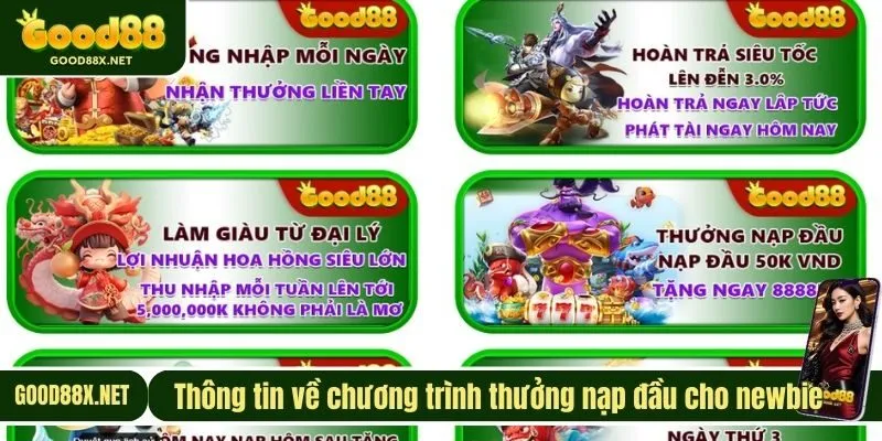 Thông tin về chương trình thưởng nạp đầu cho newbie 